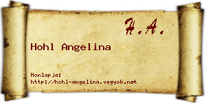 Hohl Angelina névjegykártya